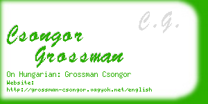 csongor grossman business card